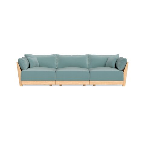 Modular Bondi Latte 3-Seater Sofa in Glacier Blue | Classic Blend
