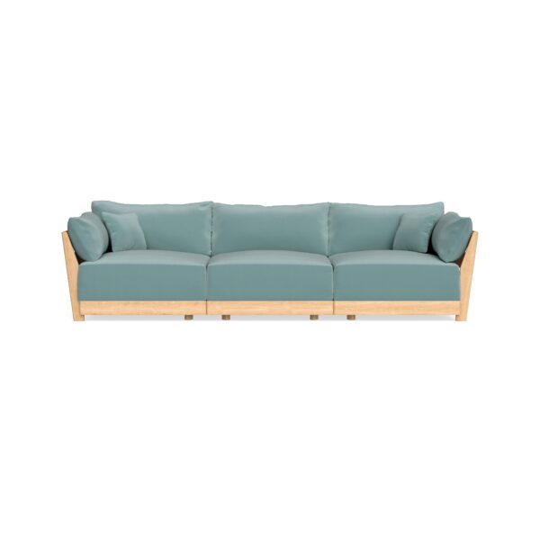 Modular Bondi Latte 3-Seater Sofa in Glacier Blue | Classic Blend