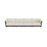 Modular Bondi Black 4-Seater Sofa in Mascarpone | Classic Blend