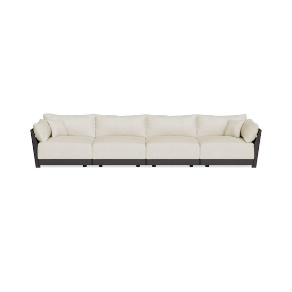 Modular Bondi Black 4-Seater Sofa in Mascarpone | Classic Blend