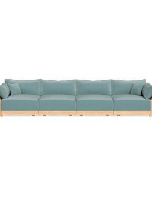 Modular Bondi Latte 4-Seater Sofa in Glacier Blue | Classic Blend