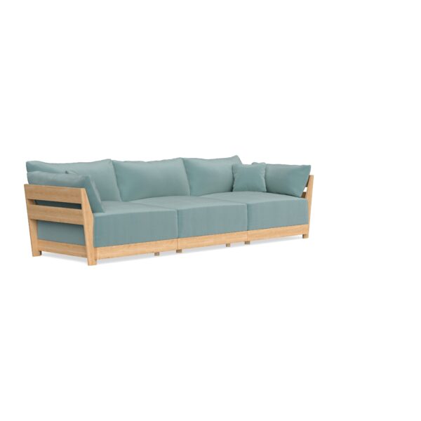 Modular Bondi Latte 3-Seater Sofa in Glacier Blue | Classic Blend