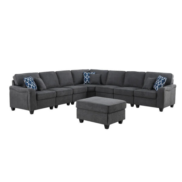 7 Seater Sofa Set: 125'' Wide Corner Sectional Sofa Set