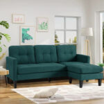 L Shape Sofa Set: 73.82 Wide Linen Upholstered Chaise Sectional