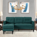 L Shape Sofa Set: 73.82 Wide Linen Upholstered Chaise Sectional
