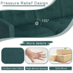 L Shape Sofa Set: 73.82 Wide Linen Upholstered Chaise Sectional