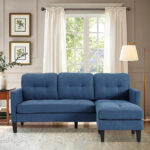 L Shape Sofa Set: 73.82 Wide Linen Upholstered Chaise Sectional