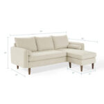 L Shape Sofa Set: Upholstered Fabric Right or Left Sectional Sofa Sectional Sofa
