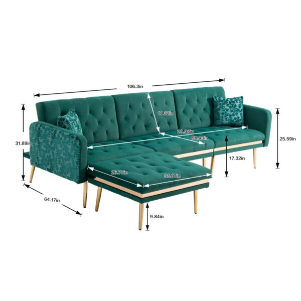 Sofa Bed: Sectional L Shape Sofa Cum Bed