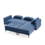 Sofa Bed: Sectional L Shape Sofa Cum Bed Blue