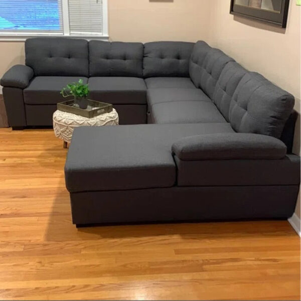 Sofa Cum Bed: Upholstered Sectional Sleeper Sofa & Chaise