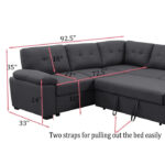 Sofa Cum Bed: Upholstered Sectional Sleeper Sofa & Chaise