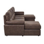 U Shape Sofa Set: 4 Seater 122 Faux Leatherette Sectional Sofa