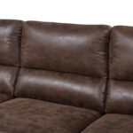 U Shape Sofa Set: 4 Seater 122 Faux Leatherette Sectional Sofa