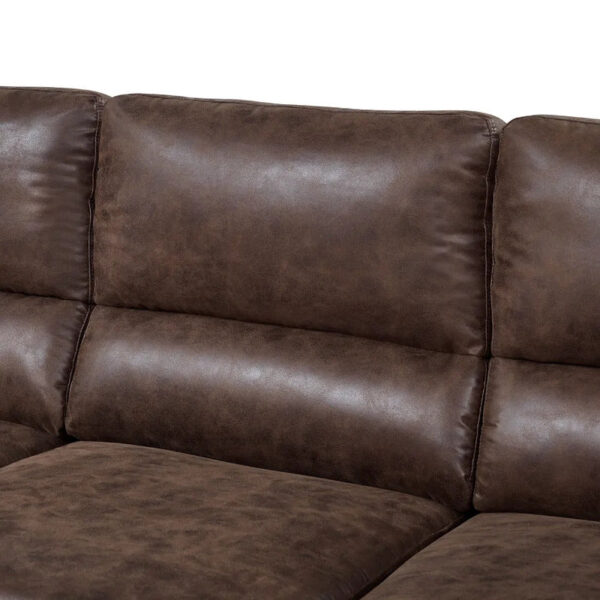 U Shape Sofa Set: 4 Seater 122 Faux Leatherette Sectional Sofa